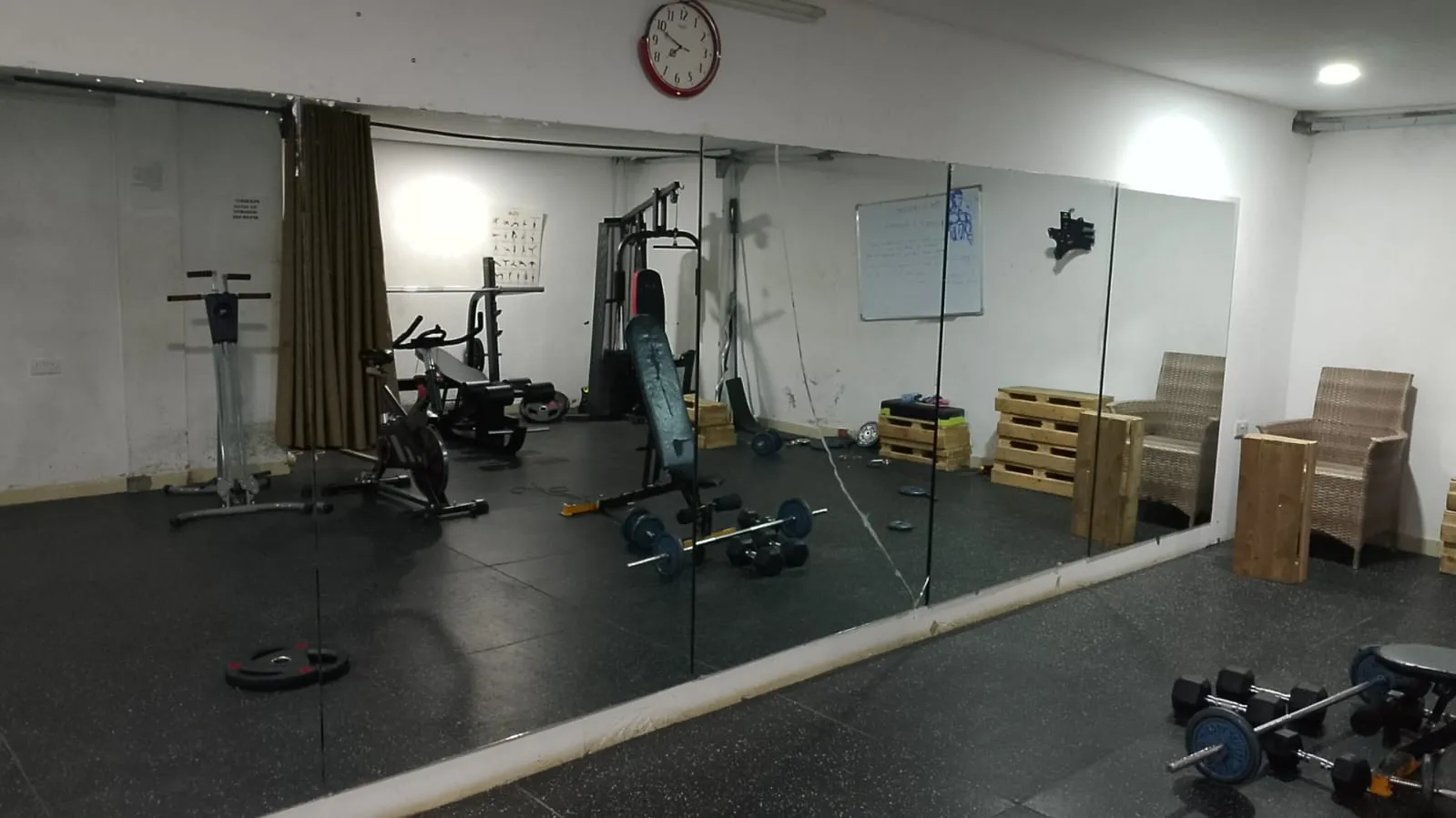 Weights and equipment in the Generis Hotel gym